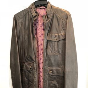 Ted Baker Men’s Leather Jacket Size 3.